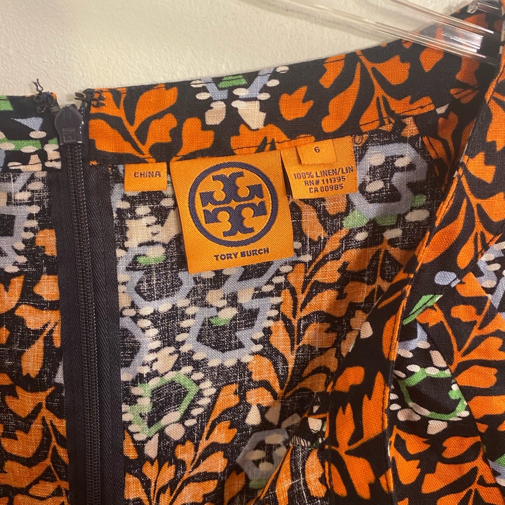 •Tory Burch• Patterned Linen Tunic - Picture 2 of 7